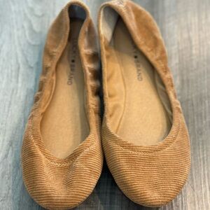 Lucky Brand Tan Corduroy Flats